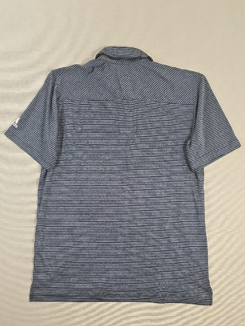 adidas Men’s Navy & White Striped Polo
